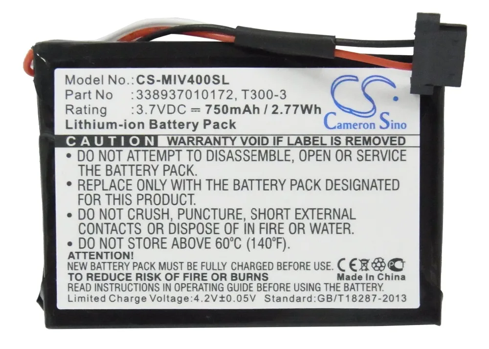 Аккумулятор 338937010172 Cameron Sino 750 мАч для Mitac Mio Moov 400 405|Цифровые аккумуляторы| |