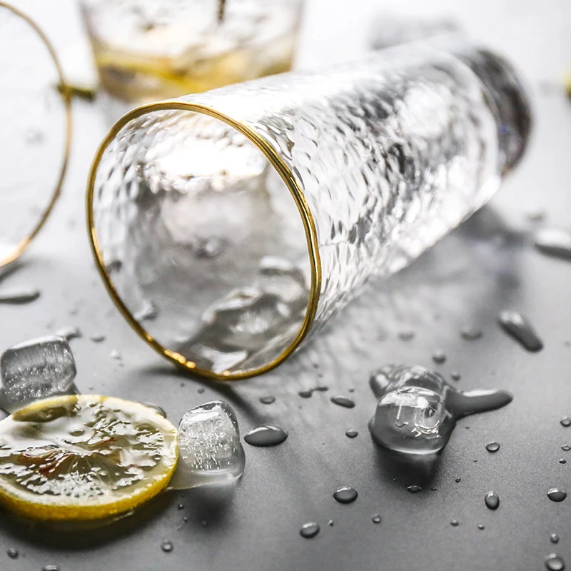 1 шт прозрачный золотой оправой стекло кружка напиток Стакан Кружка для