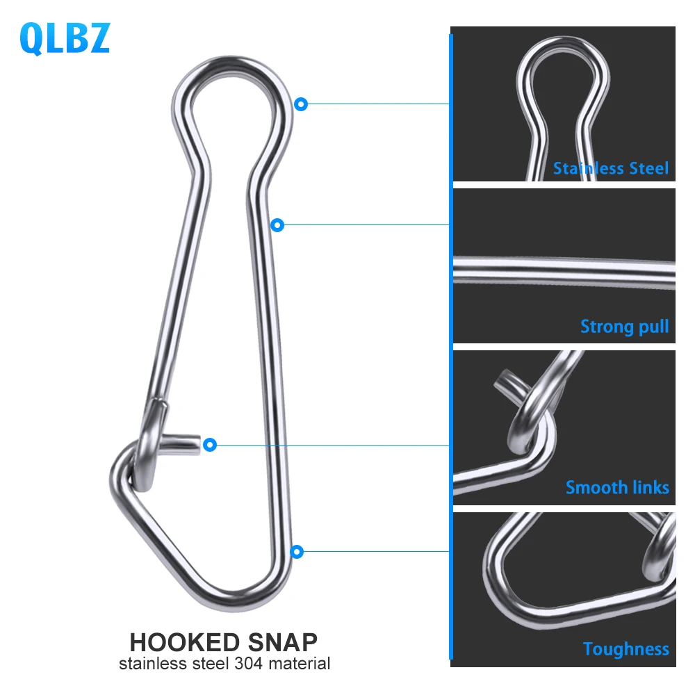 Proberos 100 шт. набор рыболовных крючков Вертлюг безопасная защелка 12 мм 29 рыболовные