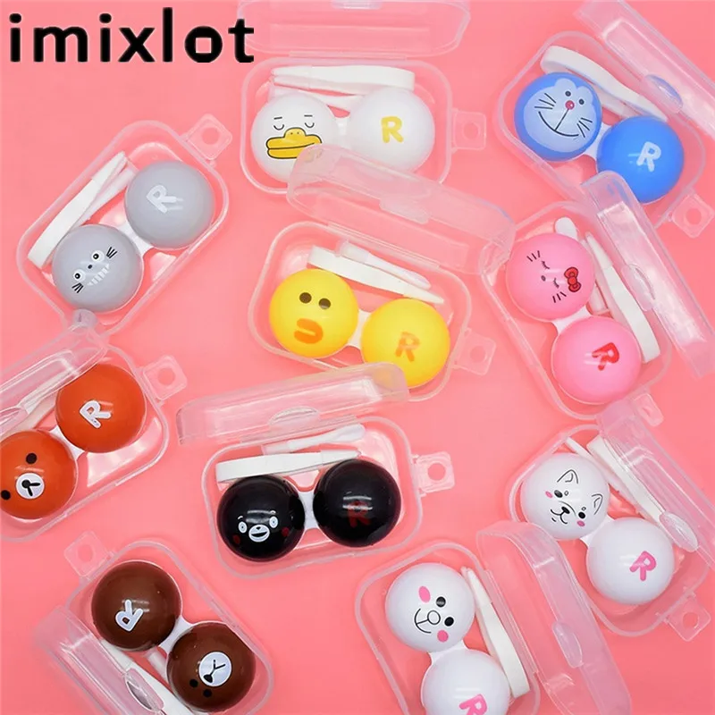 Imixlot с любимыми персонажами из мультфильмов контактные линзы держатель Чехол