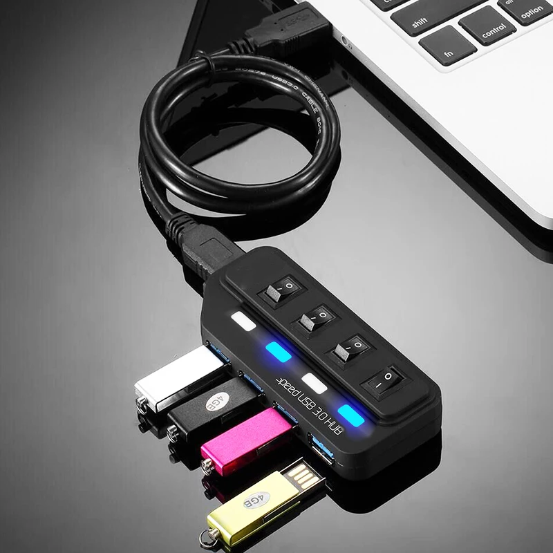 Высокоскоростной Usb разветвитель 150 см 4 порта 5 Гбит/с|USB-хабы| |