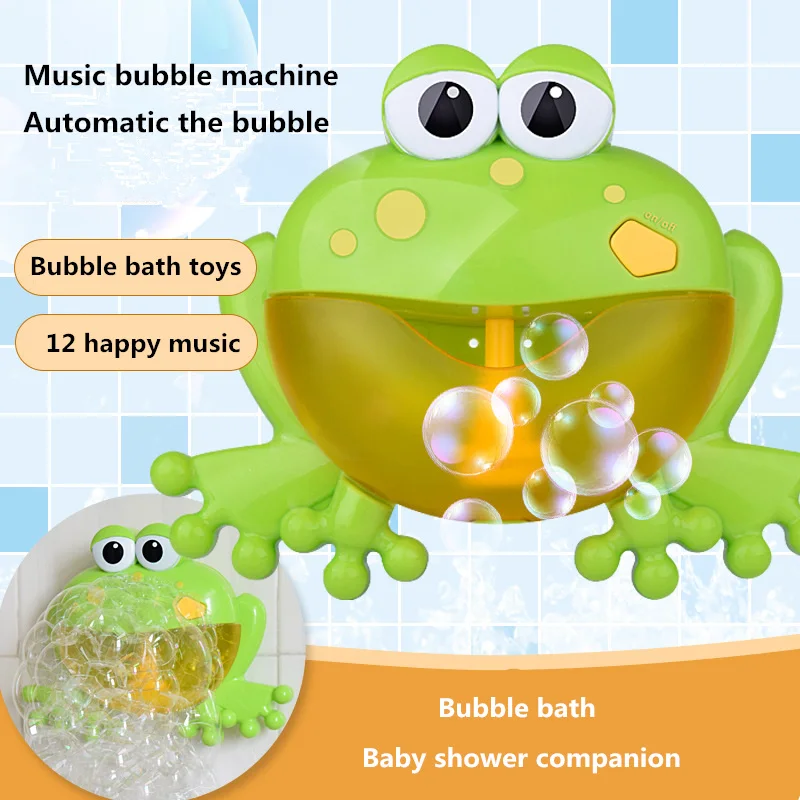 Детские Игрушки для ванны Bubble spitting toy baby ЭЛЕКТРИЧЕСКАЯ ВАННА музыка лягушка