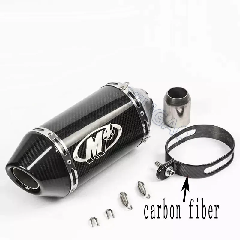 Moto rcycle углеродного глушитель выхлопной трубы M4 escape moto 200cc 250cc 300cc 400cc 500cc 600cc 750cc для Yamaha R1 MT07 MT-09 R6 R3
