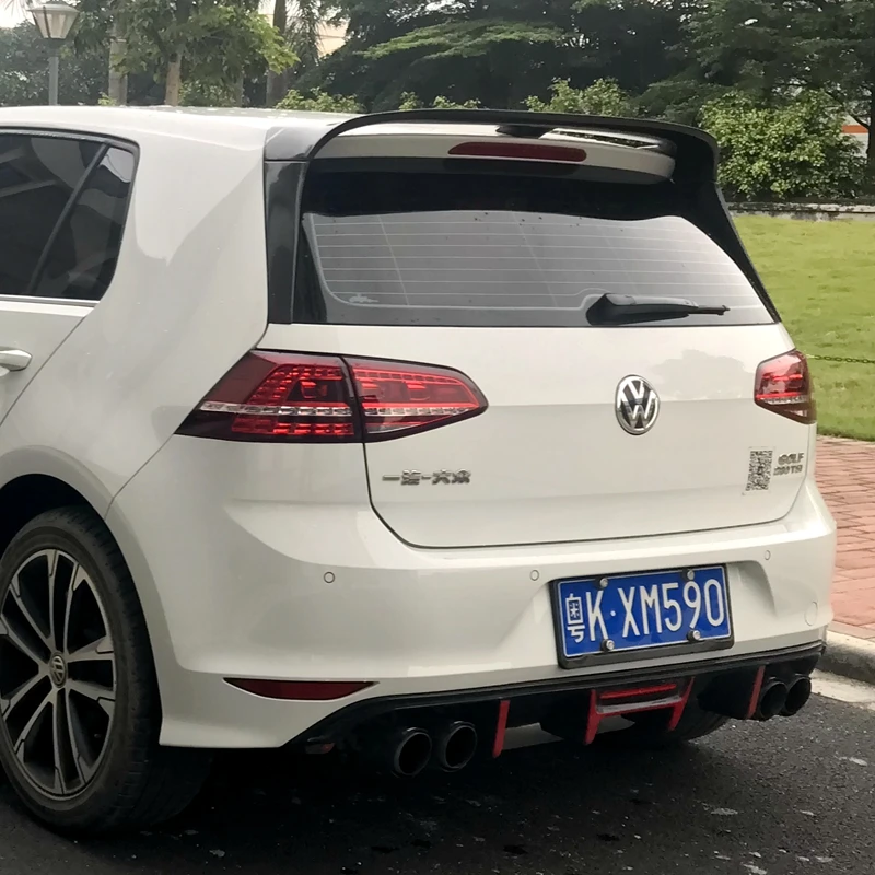 Автомобильный стиль для Volkswagen VW Golf 7 VII MK7 из углеродного волокна, задний спойлер на багажник, крыло~(не для GTI и R