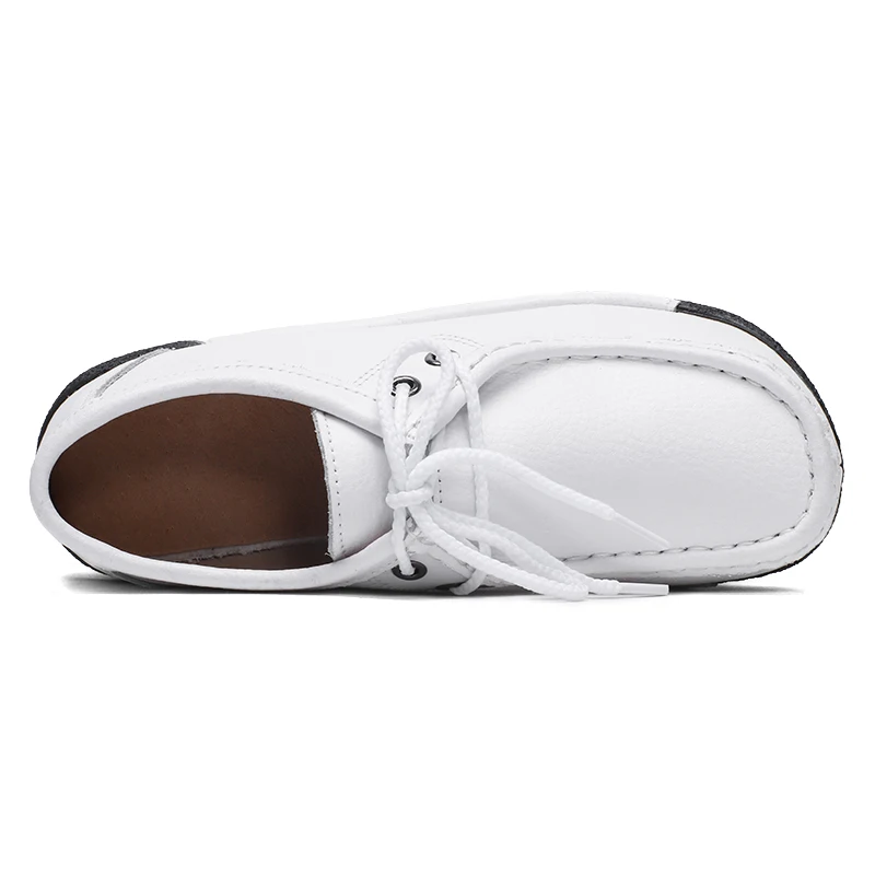 MANLI Women Shoes Sneaker Ballet Genuine Leather Flat Platform Walking Slip On Female Women's Loafers mocasines mujer | Спорт и