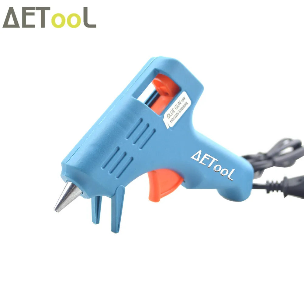 AETool 10 Вт Мини Синий термо пистолет тепловой горячий клей для ремонта DIY