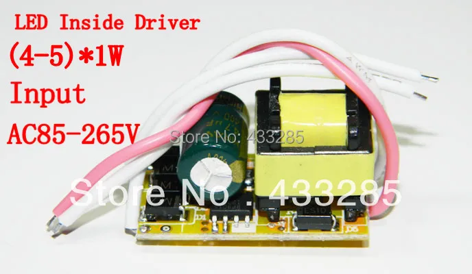 10 шт./лот для E27 GU10 E14 GU5.3 AC 85-265V (3-5)x1W 4 Вт 5 светодиодный трансформатор источник