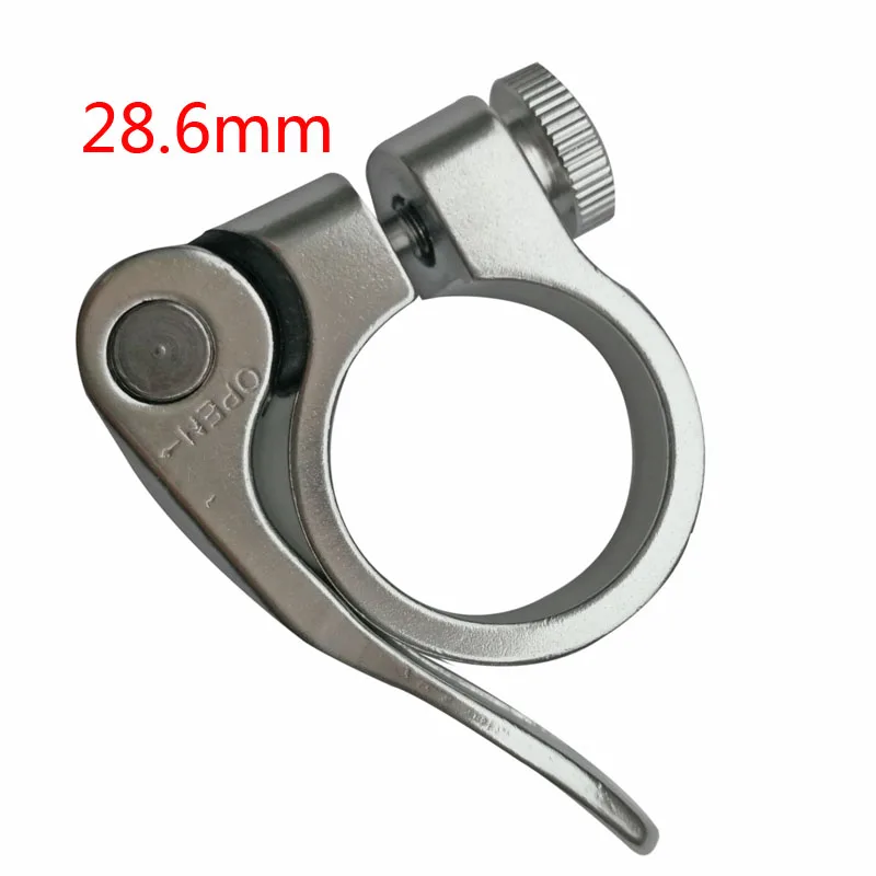 28.6mm silvery Алюминиевый Сверхлегкий быстросъемный дорожный велосипед MTB горный велосипед седлодержатель зажим 28,6 мм 31,8 мм 34,9 мм 4 вида цветов - Цвет: 28.6mm silvery