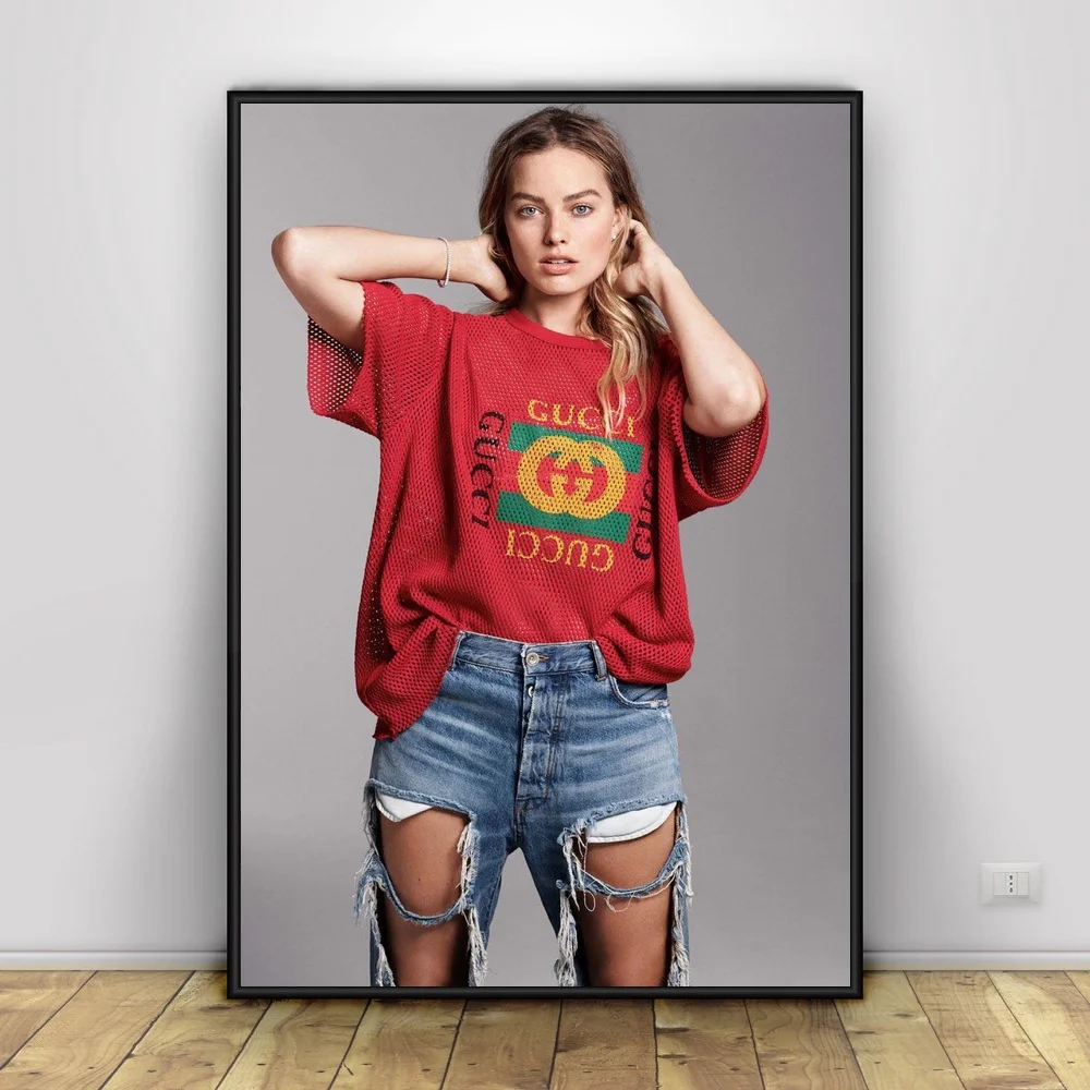 Margot Robbie Art Шелковый плакат домашний декор 12x18 24x36 дюймов | Дом и сад