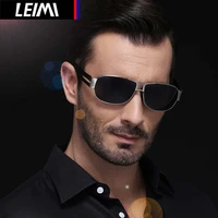 leimi with original case polarized sunglasses men brand designer vintage male sun glasses gafas oculos de sol masculino