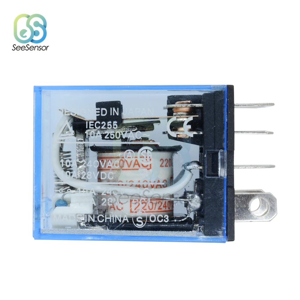 PTF08A LY2NJ HH62P реле постоянного тока 12 В переменного тока 220 В 10 А 8PIN катушки DPDT основание релейного разъема питания держатель