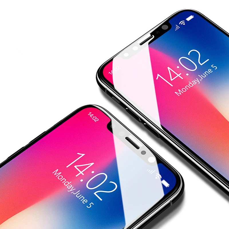 RZP 9H полное покрытие протектор экрана для iPhone X 6 7 закаленное стекло на Th S 8 + Plus