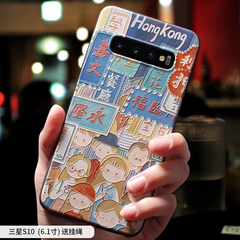 Чехол для Samsung S10 PLUS S9 S8 S10lite S10e в гонконгском ретро-стиле маленьких девочек |