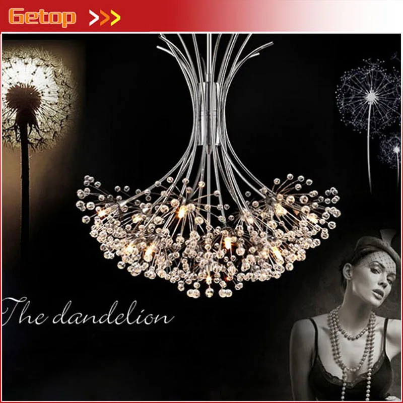 Фото ZX Modern K9 Crystal Chandelier G4 LED Dandelion H80cm Lights Lustre Sitting Room Indoor Decorative Ceiling Lamp Tree Lampshade Лампы и ZX Modern K9 Crystal Chandelier G4 LED Dandelion H80cm Lights Lustre Sitting Room Indoor Decorative Ceiling Lamp Tree Lampshade Лампы и