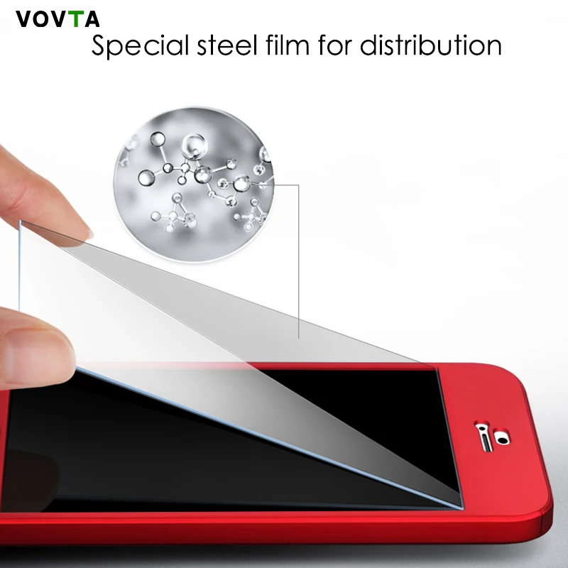 Чехол VOVTA на 360 градусов для iphone 5s 5 SE чехол из закаленного стекла телефона |