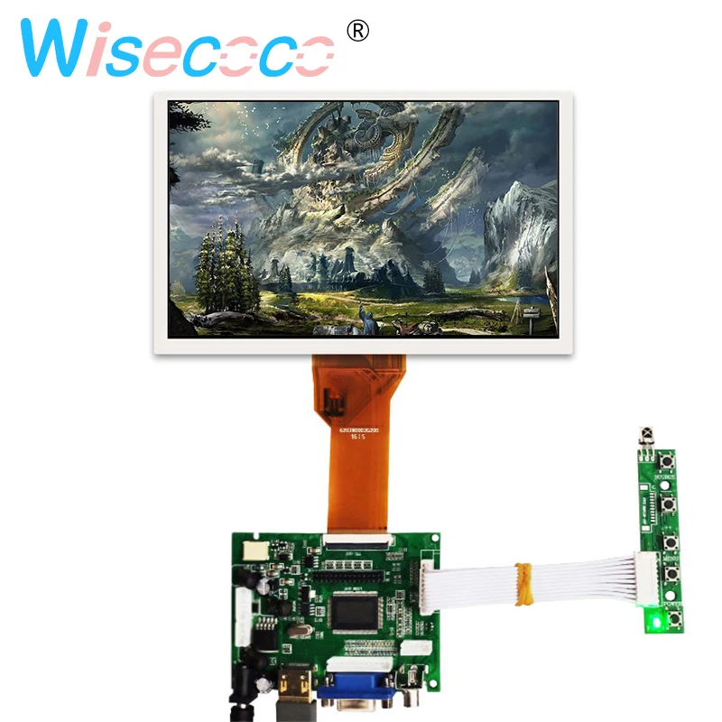 VGA AV 50PIN TTL LVDS плата контроллера с 7 дюймовым TFT ЖК дисплей панель сенсорный экран