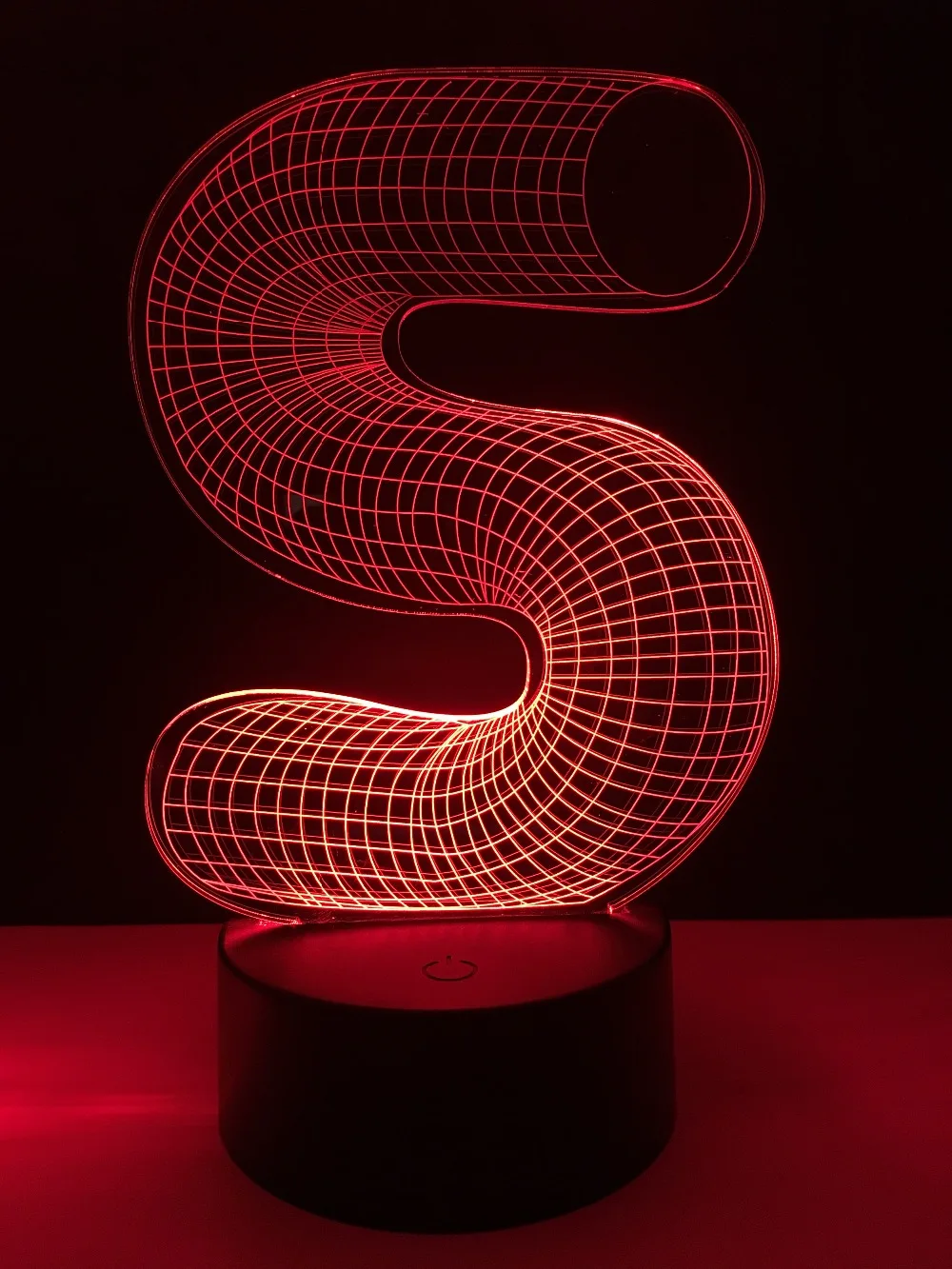 Уникальный 3D Алфавит буквы S RGB градиентный светодиодный ночник для сна USB