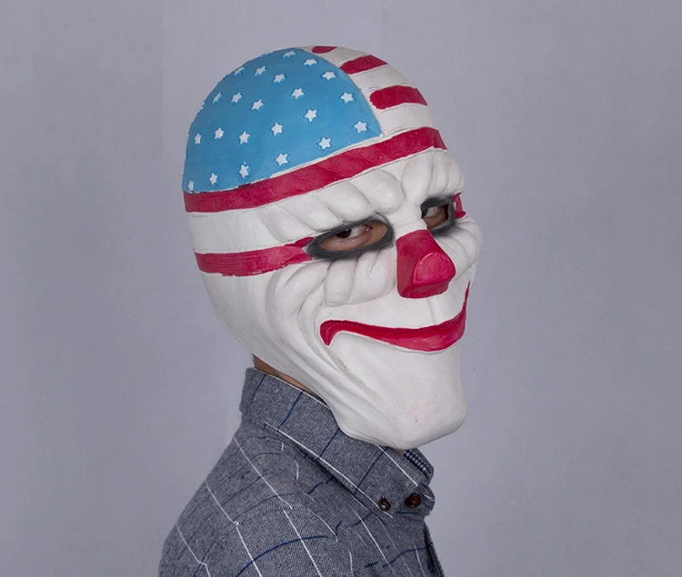 Новинка маска из латекса на лицо клоуна для взрослых и детей от PAYDAY 2 маскарадное