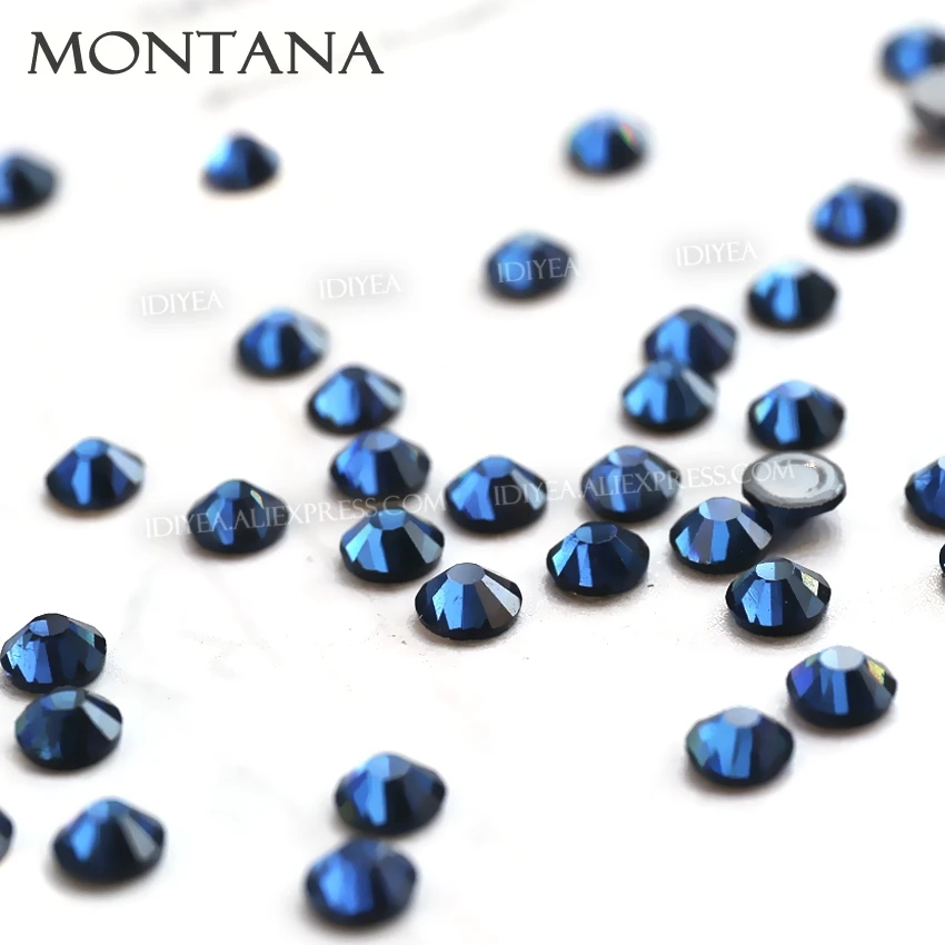 Стразы Монтана с горячей фиксацией кристаллы плоской задней стороной стразы для