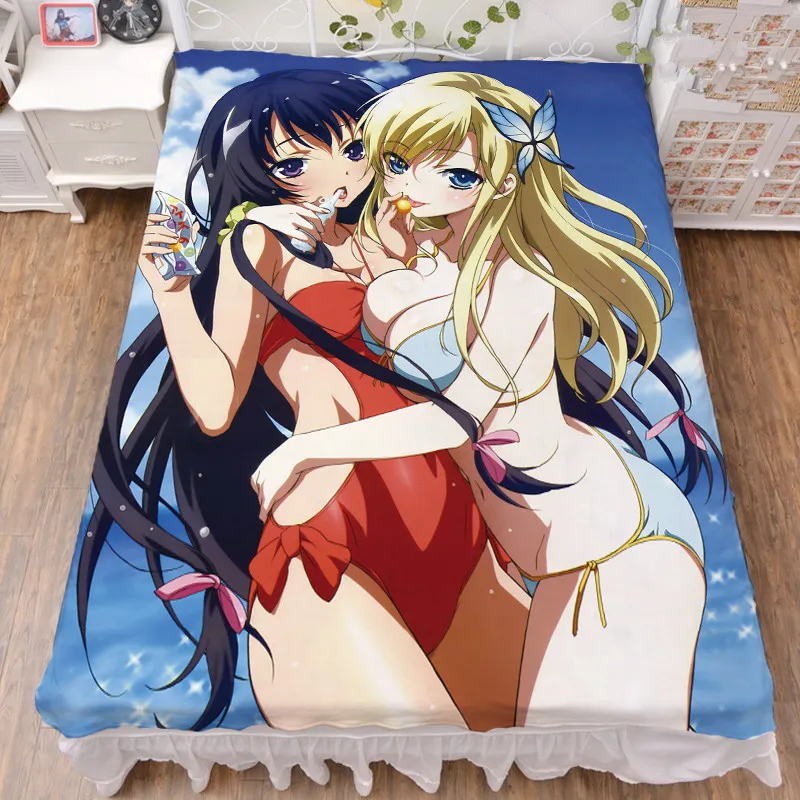 

150x200cm Anime Boku wa Tomodachi ga Sukunai Mikazuki Yozora Kashiwazaki Sena Milk Fiber Bed Sheet Flannel Blanket Summer Quilt