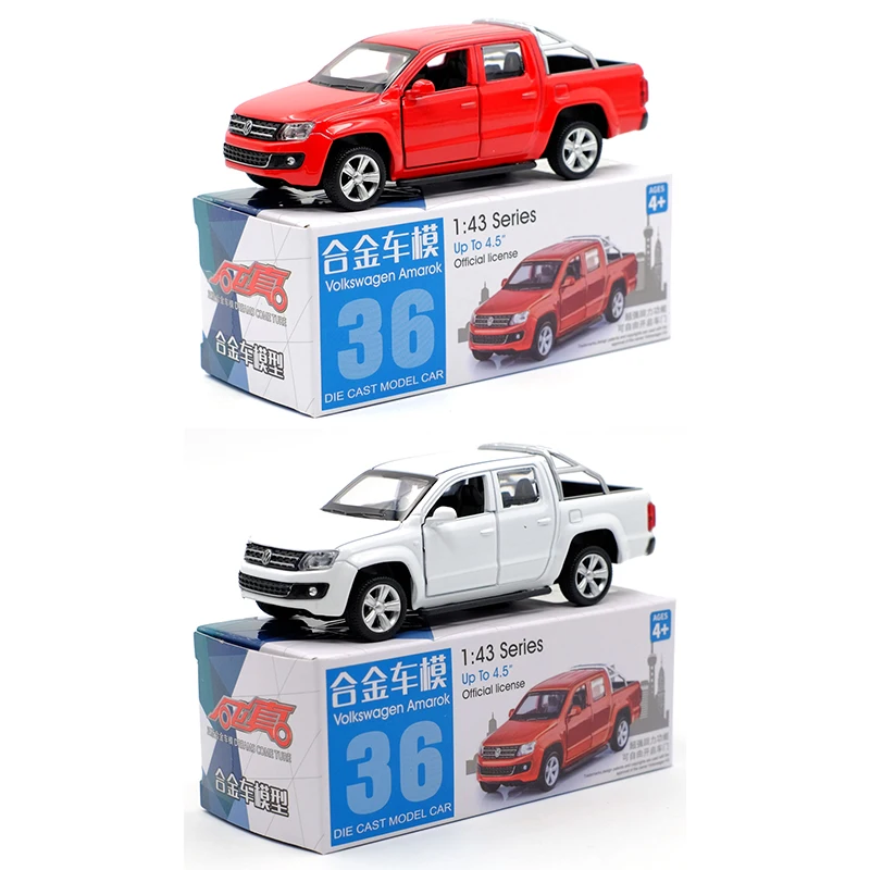 Новое поступление Caipo 1:43 Amarok литая под давлением модель автомобиля игрушка с выдвижной спинкой/для детей Подарки/обучающая коллекция игрушек