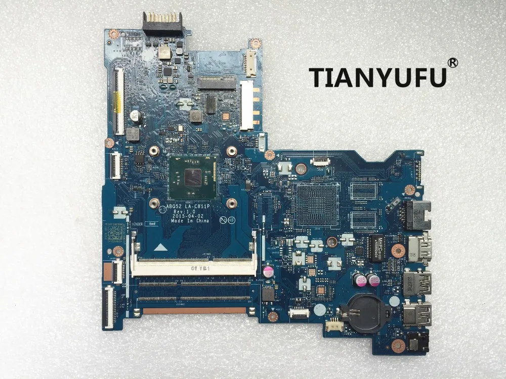 15-AC материнская плата 815249-001 815249-501 ABQ52 LA-C811P N3700 для HP 15 AC ноутбука протестирована на