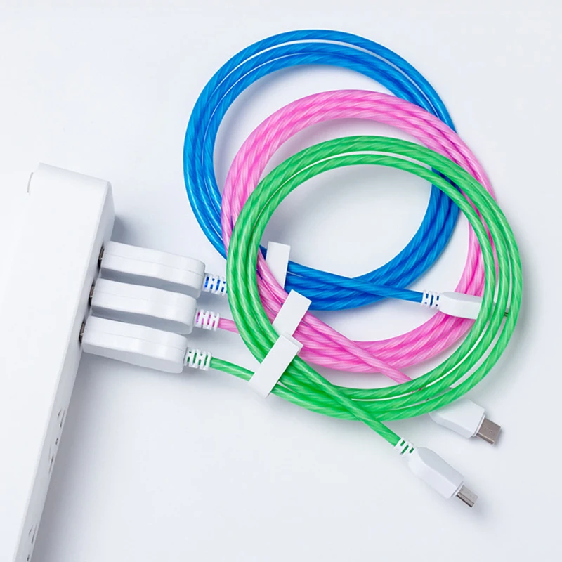 Новый светодиодный USB кабель для вспышки передачи данных зарядное устройство