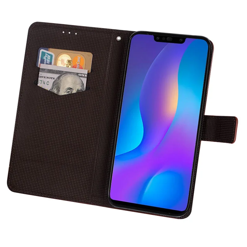 Чехол для Huawei Y9 2019 Роскошный кожаный флип чехол защитный телефона задняя