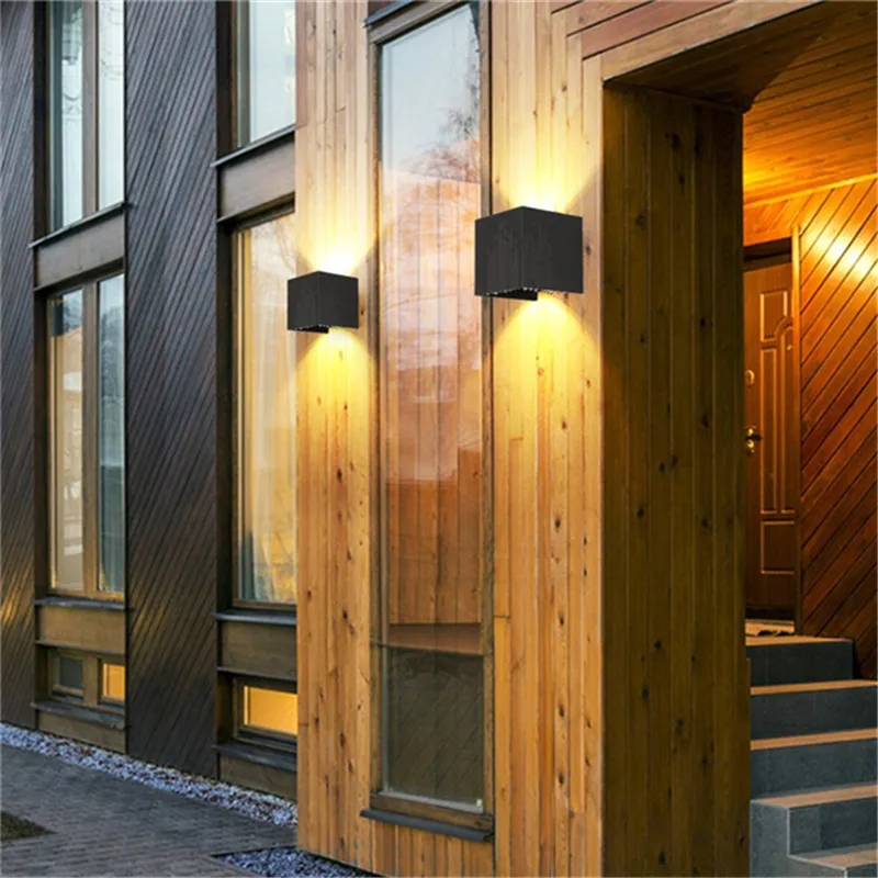 

IP65 Waterproof 12W Cube Adjustable Surface Mounted Led Lighting Indoor Outdoor Wall Light up down led wall lamp