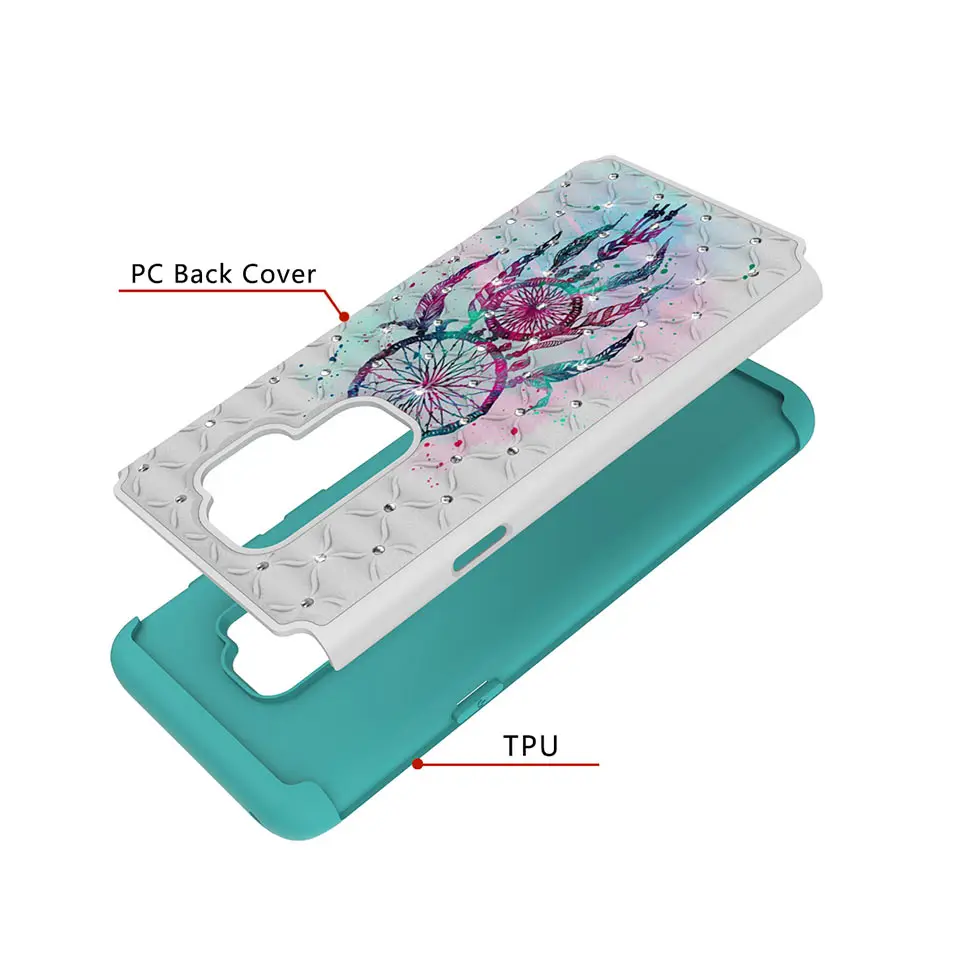 Fashion diamond flash phone cases For Samusng S8 S9 Plus High quality 2-in-1 TPU + PC cover Note9 shells Capa |