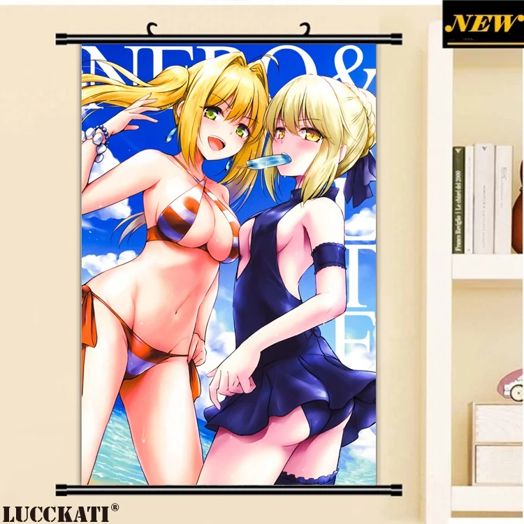 40X60 см Fate grand order Fate/go Fgo видеть через каплей ноги мультфильм аниме Настенная картина плакат прокрутки холст живопись 30 - Цвет: D