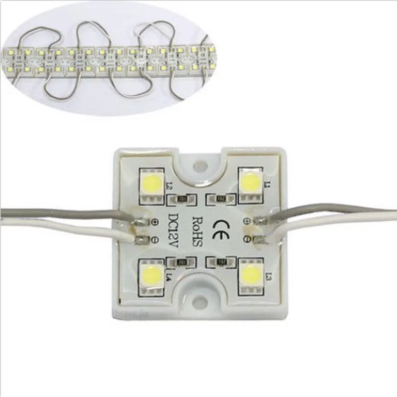 100 шт. DC 12V 5050 SMD 4 Светодиодный модуль Водонепроницаемый IP65 декоративный