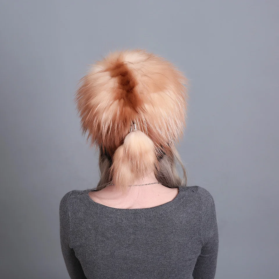 2018 натуральная норковая вязаная меховая шапка для России Женская Роскошная