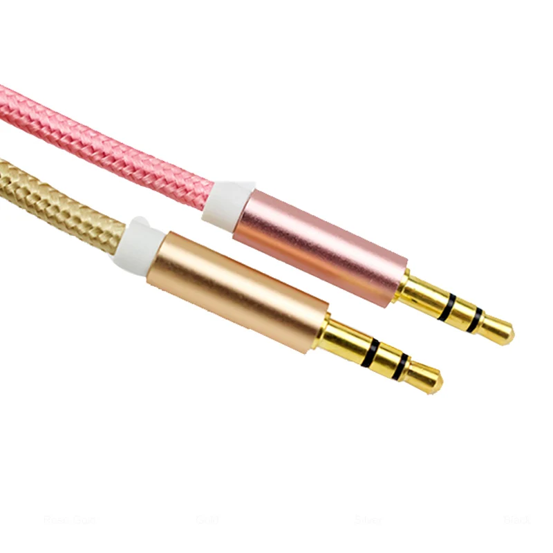 Usb Aux кабель для автомобиля 3 5 мм мини-разъем нейлоновый Iphone 6 6s Plus 5s 5c 5/Huawei P8 P9 Lite/Meizu