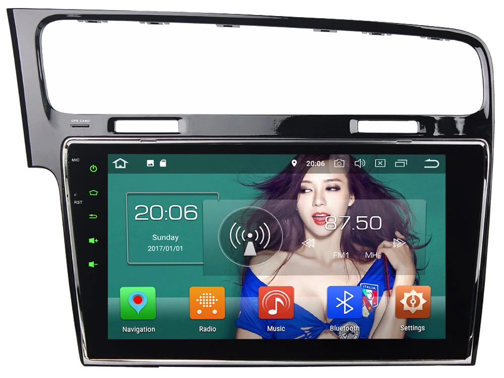 KLYDE 10," ips 4G Android 8 Восьмиядерный 4 Гб ОЗУ 32 Гб ПЗУ автомобильный DVD мультимедийный плеер стерео для Volkswagen VW Golf 7 MK7 2013