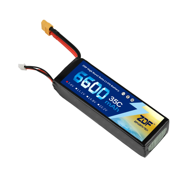 Lipo батарея 2S 7 4 V 6600MAH 35C Bateria LiPo для радиоуправляемого автомобиля квадрокоптера