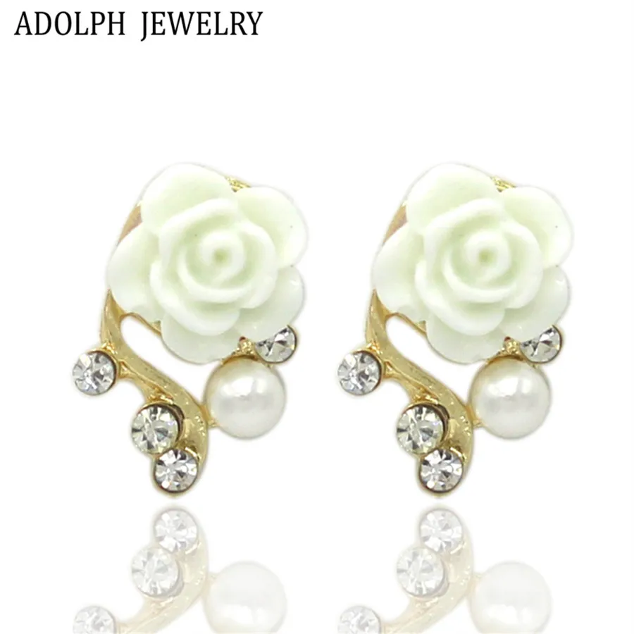 Женские серьги гвоздики в виде цветка ADOLPH модные аксессуары из смолы Ювелирное