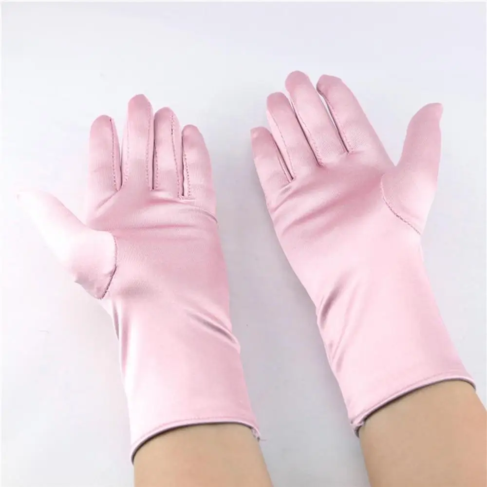 Детские Цветочные Длинные перчатки для девочек с изображением снежной принцессы