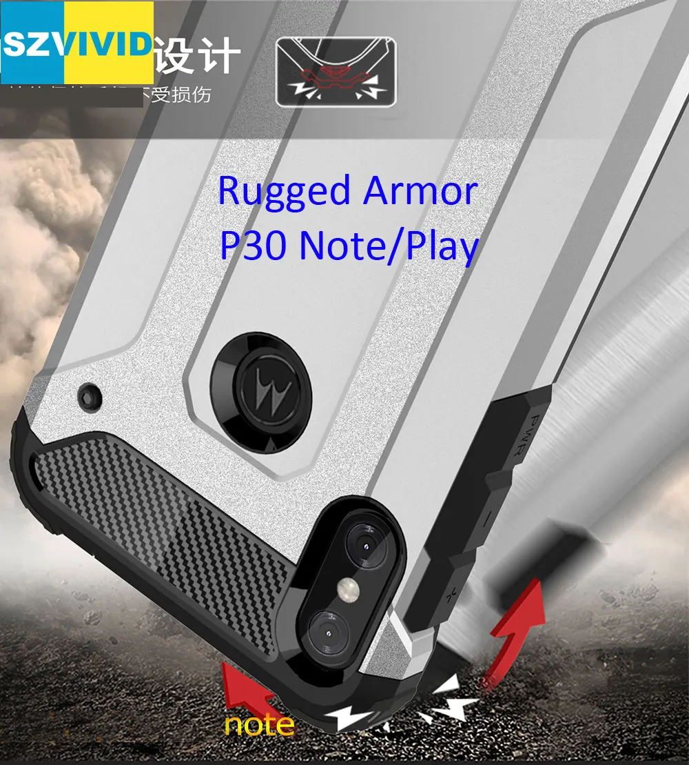 Защитный противоударный прочный армированный чехол для Motorola One Power P30 Note Play