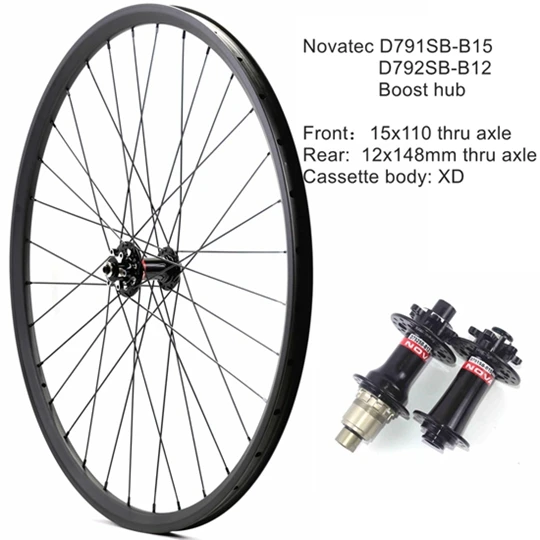Novatec Boost XD BOOST Колесная 29er MTB AM 35 мм Асимметричная 28 мм 29 дюймов довод бескамерные карбоновые колеса 110 мм 148 мм - Цвет: Novatec Boost XD