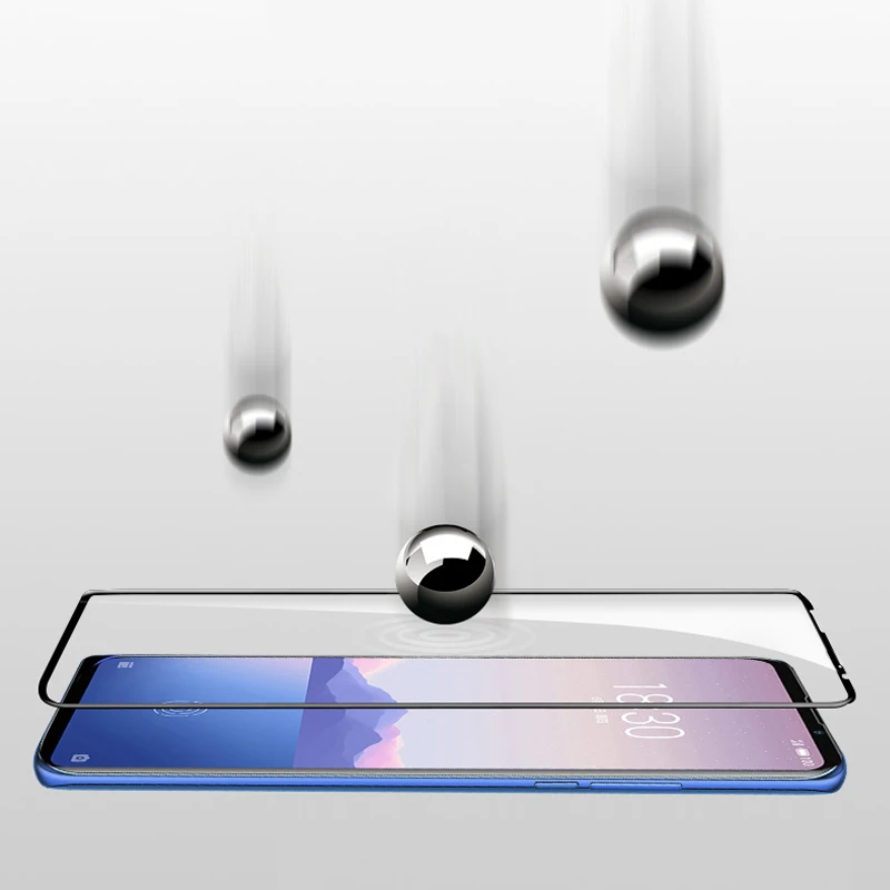 3D полностью клеящееся закаленное стекло из алюминия для Meizu 16XS полное покрытие 9H