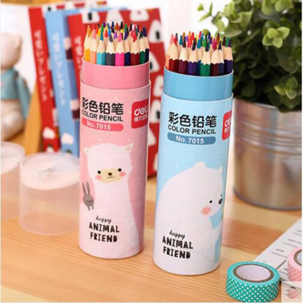Бесплатная доставка детей цветной карандаш цвет картины в ручной росписью