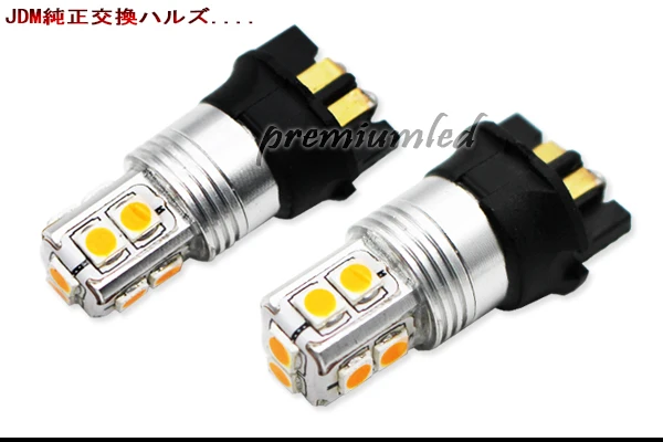 IJDM Янтарный Желтый Canbus 10-SMD PW24W PWY24W светодиодный лампы для Audi A3 A4 A5 Q3 VW MK7 Golf CC Ford Fusion передние указатели поворота