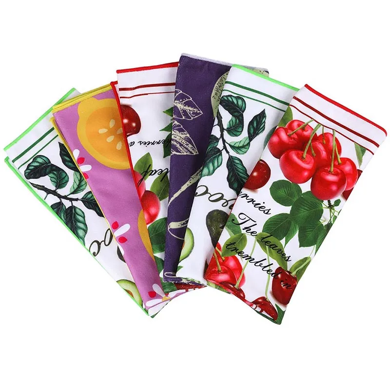 6 шт./упак. свежий Цвет Чай Полотенца высокое качество дизайнер мягкие моющиеся