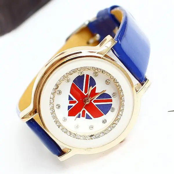 Free shipping Hot Fashion Partysu New Brands Cat Rhinestone Bracelet Chain Round Famous Women Dress Quartz Watches PU Leather | Наручные