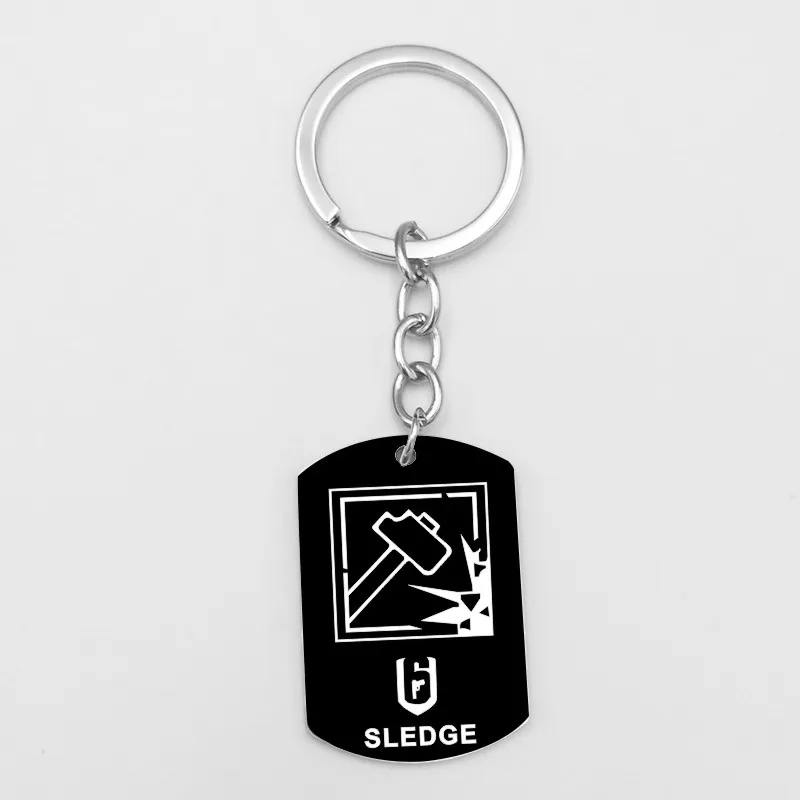 SLEDGE Новая игра Rainbow Six 6 Siege брелки череп BLACKEARD бандит алиби ASH FINKA IQ FUZE DOC брелок из нержавеющей стали - Цвет: SLEDGE
