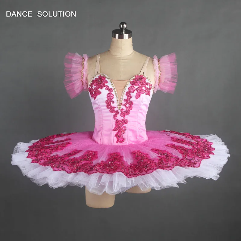 Розово красная Флейта с аппликацией пачка для девушек и женщин танцевальный