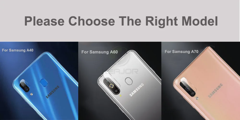 2 шт закаленное стекло для samsung Galaxy A40 задняя камера объектив прозрачная защитная пленка протектор экрана для samsung A60 A70 стекло