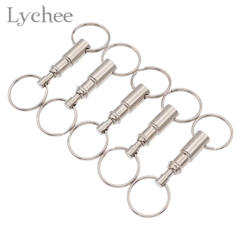 Lychee 5pcs/lot Outdoor Removable Key Chain Premium Quick Release Keyring Handy Detachable Keychain with Two Split Rings | Украшения и