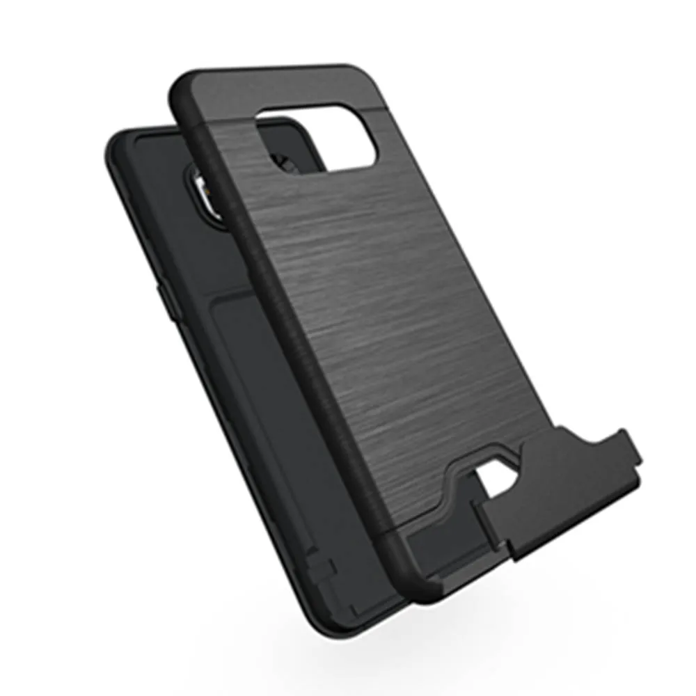 С Подставки держатель карты задняя крышка для Samsung Galaxy S8 плюс S7 край J3 J5 J7 A3 A5 A7 2017
